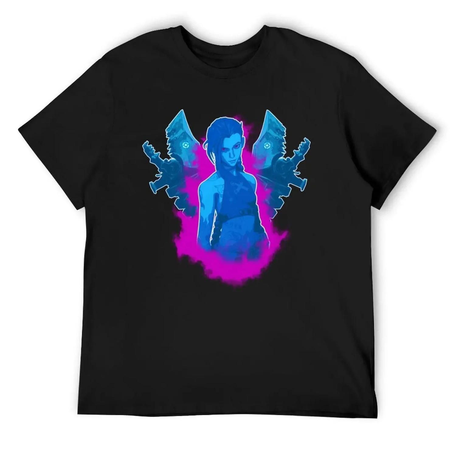BLUE-JINXSHARK T-Shirt funny costumes custom t shirt graphic t shirt vintage Aesthetic clothing mens t shirt graphic S