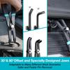 DURATECH 2-Piece Push Pin Pliers Set With 30 Degree And 80 Degree Offset Jaws, Spring Loaded And Plastic Spraying, Auto Clip Removal Tool Kit For