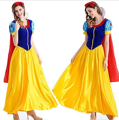 [Hosaku Co., Ltd.] Snow White Long Dress, Event Costume, Cosplay, Festival, Halloween, Witch, Headband, Panniers Included (XL)