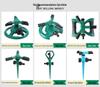 Multi-Function Plastic Three-Arm Garden Sprinkler, Water-Powered Automatic Rotation