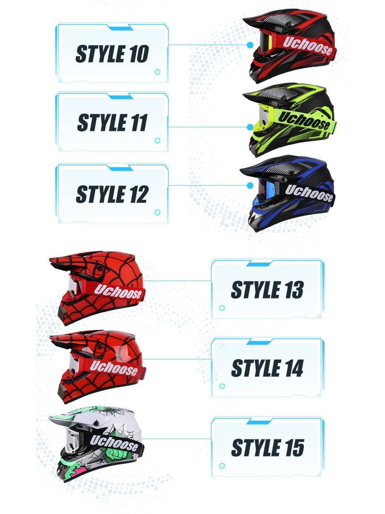 Four-Season Full-Face Off-Road Motorcycle Helmet with Goggles for Mountain Racing and Downhill