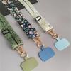 Green Leaves Adjustable Neck Cord Phone Strap Mobile Phone Straps Patch Cell Holder Phone Hanging Cord Phone Lanyards Strap