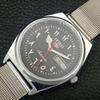 VINTAGE REFURBISHED SEIKO 5 AUTOMATIC 6309A JAPAN MENS BLACK WATCH a442571-1