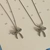 Surgical Steel Cute Cherry Ribbon Necklace (2 Types)