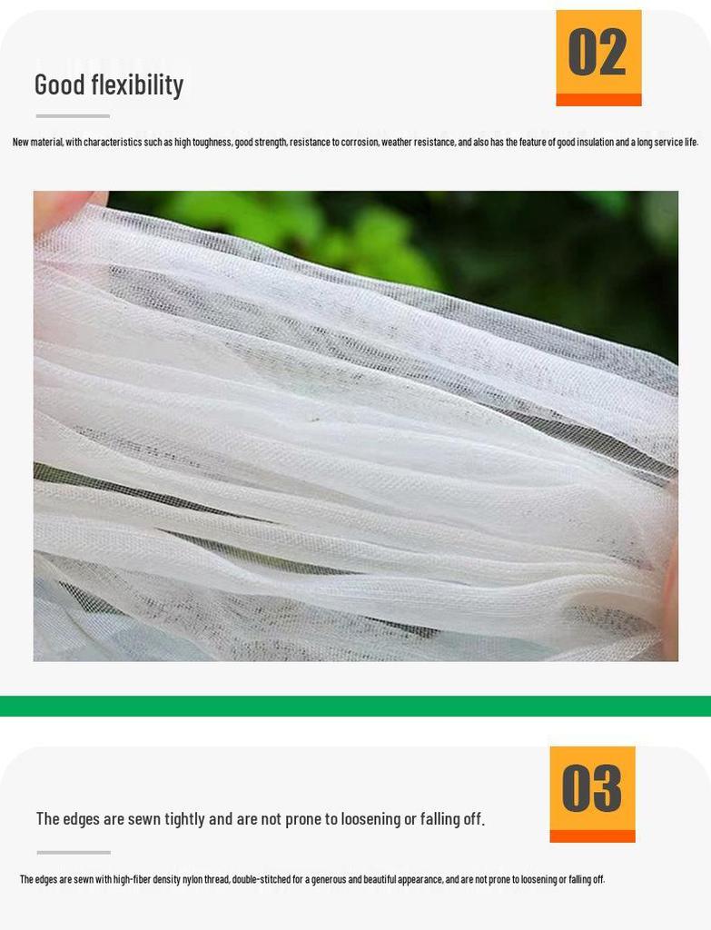 Thickened Insect Net for Greenhouses, Aquaculture, and Vegetable & Fruit Trees