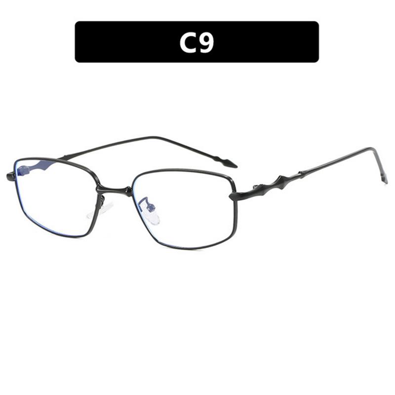 Unisex Trendy Square Irregular Glasses Small Frame Narrow Frame Retro Style Optics for Fashionable Eye Wear