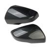 1 Pair Car Side Rear View Mirror Cover Cap Fit for Subaru Crosstrek XV Forester Impreza Black Carbon Fiber Texture Plastic