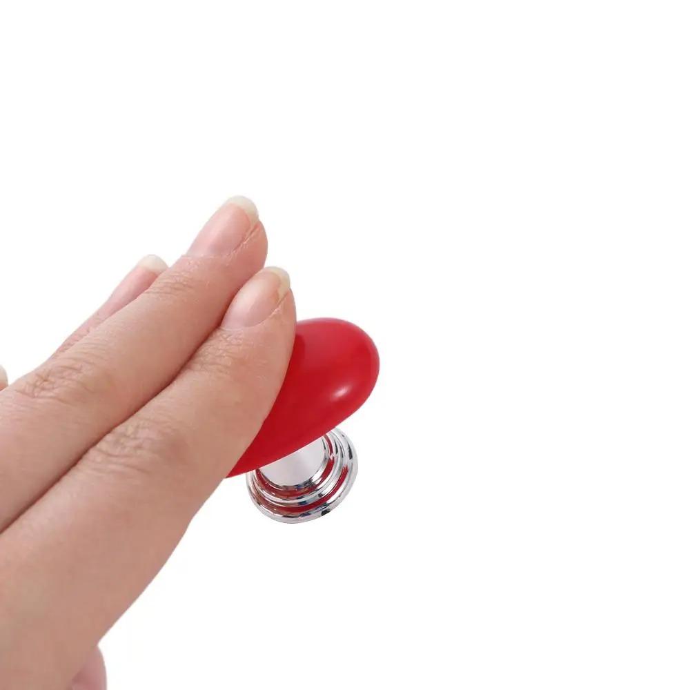 4pcs Heart Shaped Toilet Press Creative Love Colorful Toilet Button Nail Protector Water Press Flush Button Bathroom Supplies
