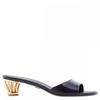 Arya 40 Cage Heel Mules Black