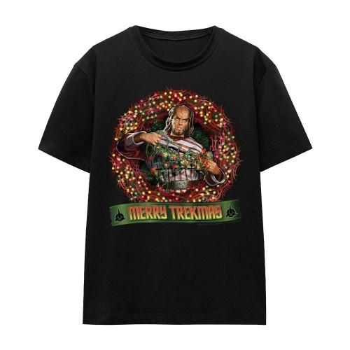 STAR TREK Unisex Adult Merry Trekmas Christmas T-Shirt