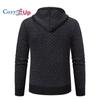 Cozy Up Cardigan Casual Subțire cu Glugă și Fermoar Complet pentru Bărbați Toamnă și Iarnă Simplu