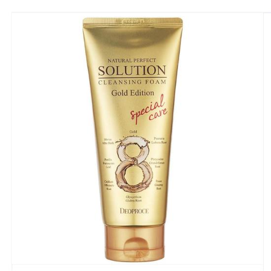 DEOPROCE Natural Perfect Solution Cleansing Foam GOLD EDITION 170g