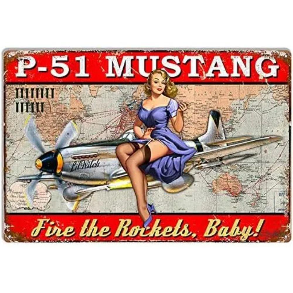 Vintage Girl Metal Sign Poster Retro Wall Art Home Decor Bar Club Man Cave Decoration 20x30cm