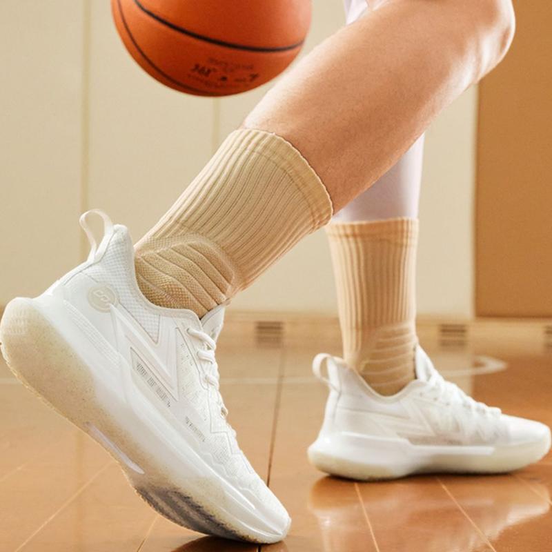 361 Big 3 Future MIRO Cushioning Slip Resistant Abrasion Resistant Low top Basketball Shoes Men's Feather White 672411114-2