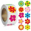 500Pcsroll Glitter Flower Stickers Party Gift Box Packaging Decoration Adhesive Lables Stationery Reward Stickers