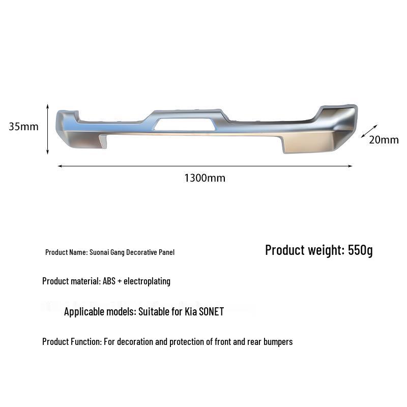 

Kia Soul Front & Rear Bumper Decoration & Protection Accessories Rear bumper trim OE86671IX100