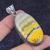 Bumble Bee Jasper Gemstone Handmade 925 Sterling Silver Pendant 2.56" Y9j43