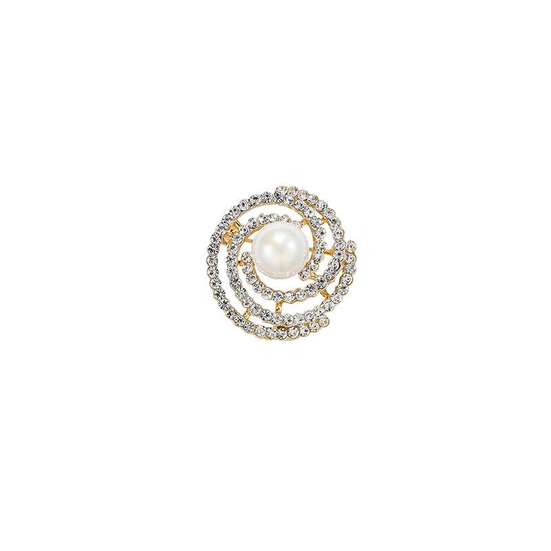 Korean Style Small Gypsophila Gold Pearl Floral Brooch Pin