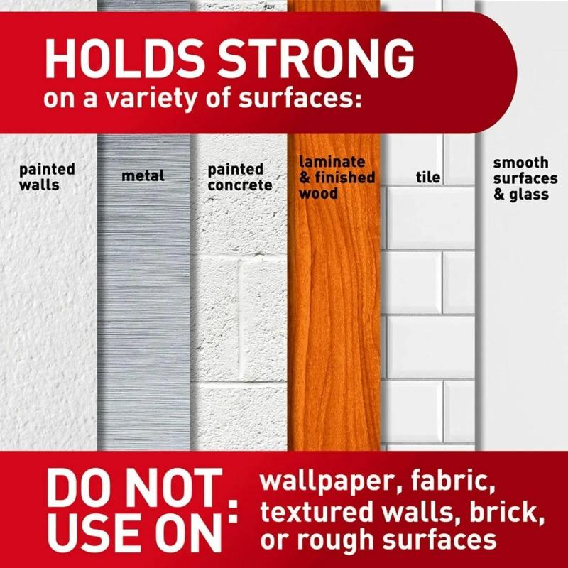 4/8/12 Set Removable Velcro Easy To Pull Adhesive Hook  Self-adhesive Traceless Magic Decorative Painting Double-sided Tape