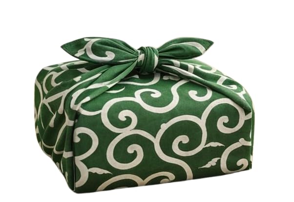 

Salon Furoshiki with Arabesque 125cm x large traditional Japanese cotton large eco wrapping bag Japanese Japanese wrapping cloth [Kimono Kawasaki] зелений