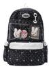 Anime Girl Double Shoulder Backpack For School With Nylon Material And Dot Pattern
