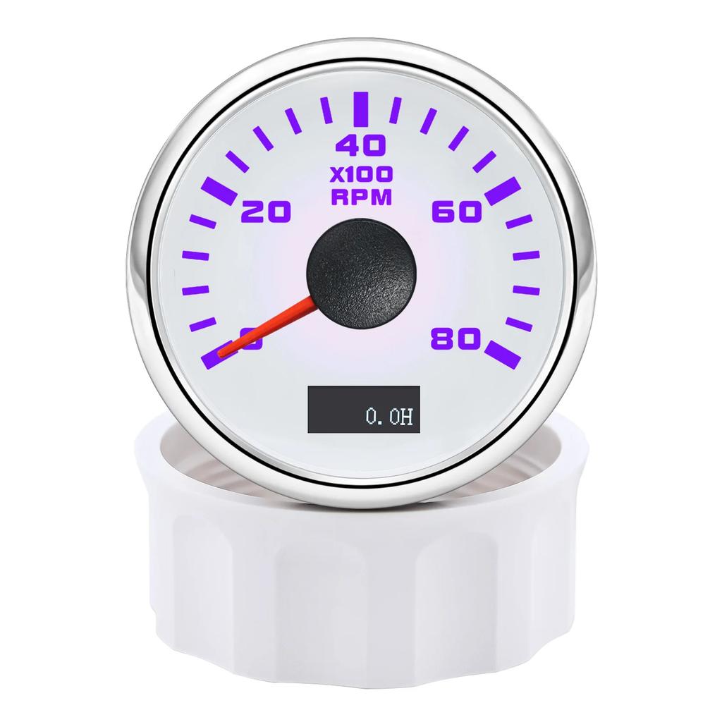 3K/4K/6K/7K/8K RPM Tachometer 7 Color Backlight 52mm Tacho Gauge Universal For 12v 24v Car Boat Marine Auto Parts RPM Meter