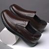Men Handmade Shoes Genuine Leather Plush Warm Shoes 37-47 Soft Anti-slip Rubber Work Loafers Man Casual Leather Business Shoes