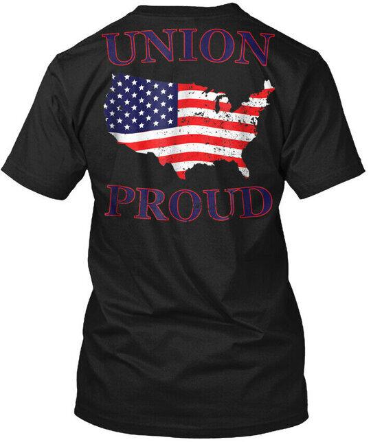 

Union Proud American Flag Graphic - T-Shirt Made in the USA Size S to 5XL 2XL