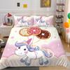 Home Bed Cover 3D Unicorn Themed Print Homes Bedding Quilt Cover Textiles Polyester Pillowcase Bedclothes