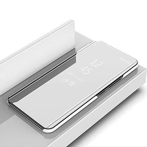 Coque Etui Flip - MISSTARS® - Xiaomi Redmi Note 9s - Argent - Cuir PU - Housse à rabat