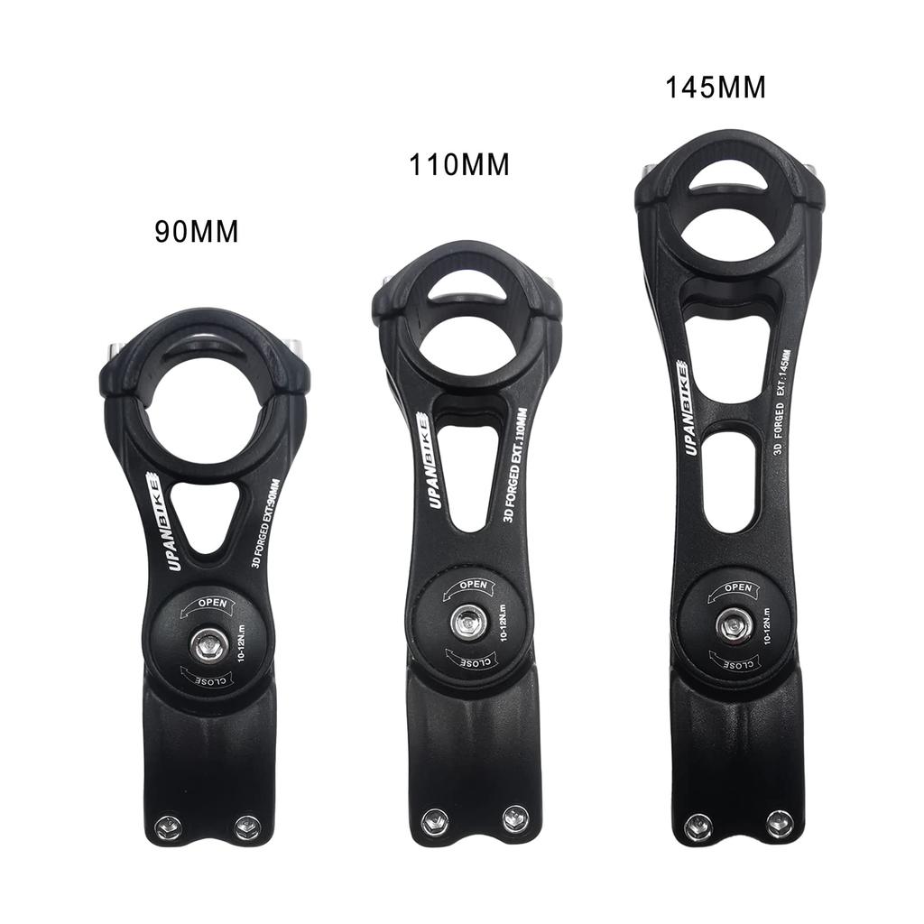 UPANBIKE Bicycle Bike Adjustable 70 90mm 110mm 145mm Aluminum Alloy Handlebar Riser Extender for Road City Bike Stem, 31.8mm Degree, MTB, Bike,
