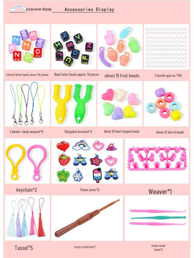 Rainbow Rubber Band Weaving Kit - DIY Educational Toy for Kids