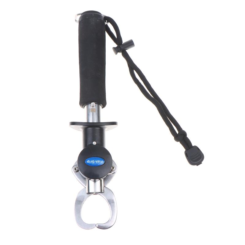 

1Pc Fishing Gripper Portable Stainless Steel Fish Lip Controller Handle Grab Fishing Tackle Plier Holder With Weight Scale 24CM