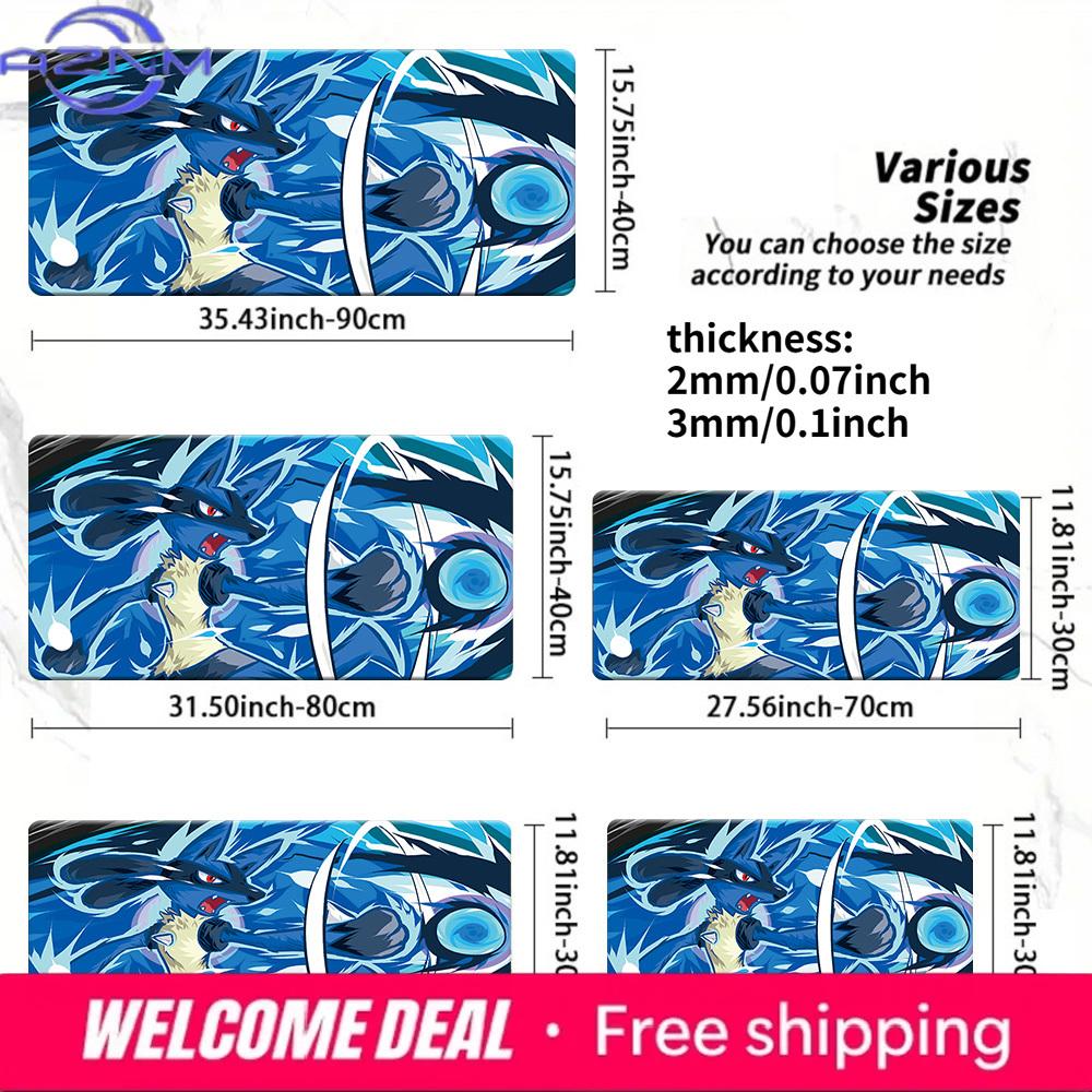 Epic Lucario Aura Sphere Gaming Mouse Pad NonSlip Desk Mat 30x80x0.2cm