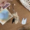 Wings Star Rabbit Phone Charm Devil Rabbit Mobile Phone Chain Plush Rabbit Keychains  Women Girl