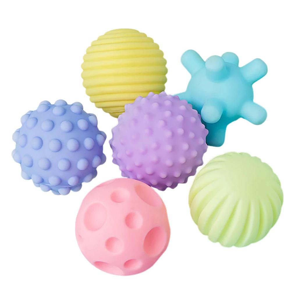6PCS Textured Balls for Baby Sensory Play 6-12 Months Activity Multi Soft Ball Montessori Shower Toys for Children Best Gift