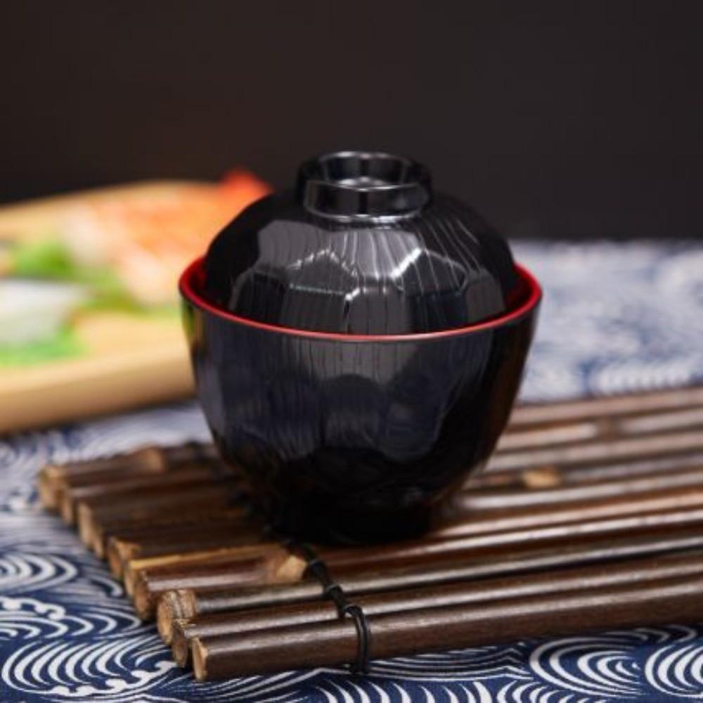 With Cover Miso Soup Bowl Tableware Soup Serving Japanese Rice Bowl Traditional Rice Serving Soup Bowl with Lid