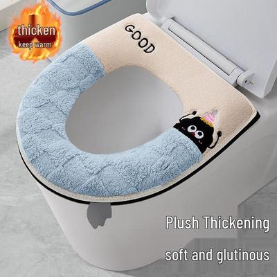 Plush Warm Washable Toilet Seat Cover