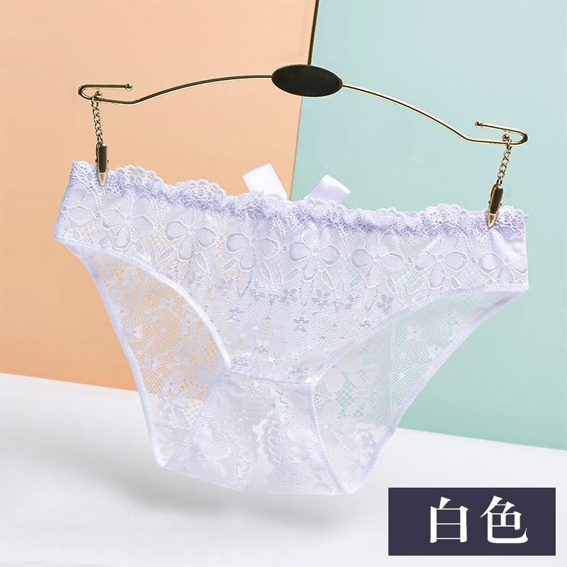 Fan Lei, sexy underwear women's lace panties low waist thin open gear free thong briefs d033