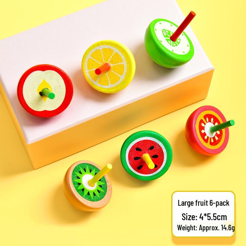 New Style Nostalgic Wooden Spinning Top Toy for Boys & Girls - Creative Hand-Twist Decompression Fun
