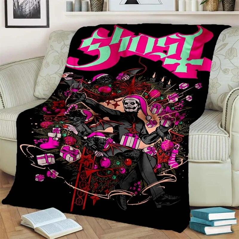 3D Ghost Band Cartoon Flannel Blanket Fashion Warm Lightweight Living Room Bedroom Sofa Bed For Picnic Blanket