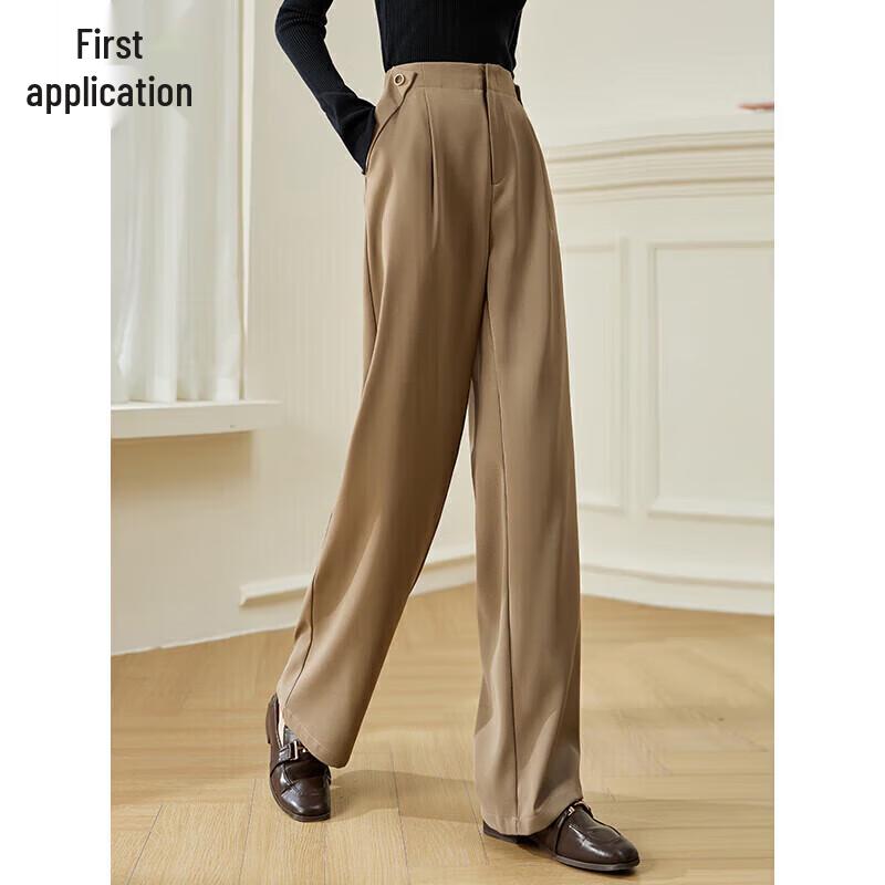 

Women s High-Waist Pocket Wide-Leg Casual Pants M
