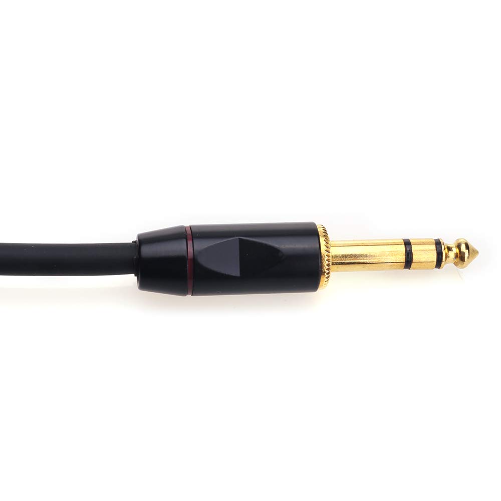 Disino 14 TRS To Dual XLR Male Y-Splitter Stereo Breakout Cable, 14" (6.35mm) To 2 XLR Patch Cable - 3.3ft1m
