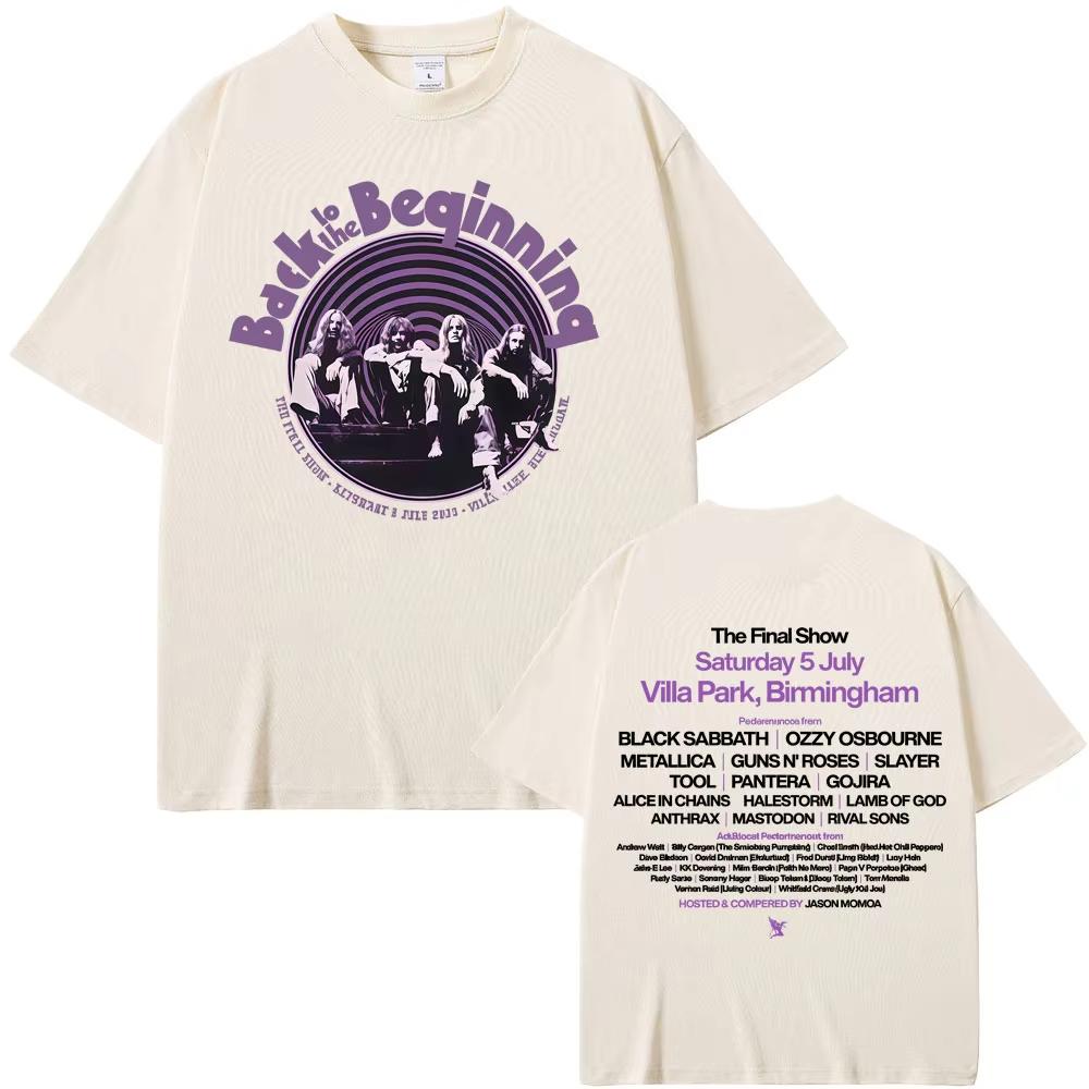 Heavy Metal Rockband Black Sabbath und Ozzy Osbourne Back To The Beginning T-Shirt Herren Damen Vintage Gothic Punk Style T-Shirts