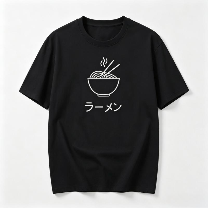Graphic T Shirts Summer Wear A Casual Shortsleeved Crew Neck Tshirt Featuring A Vibrant Japanese Raunisex Bowl Print Perfect For