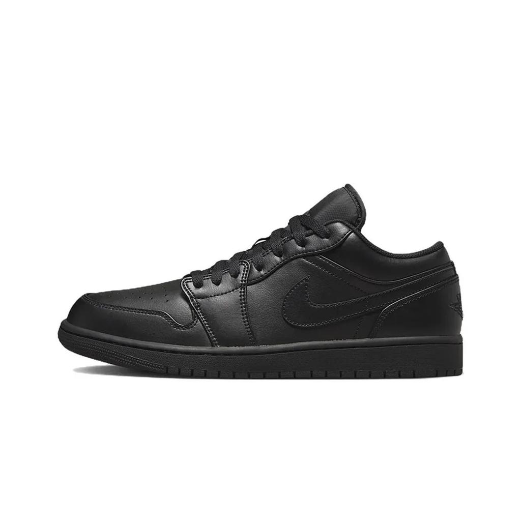 Jordan Air Jordan 1 Border Blaze Leather Low top Vintage Basketball Shoes Men's Black Red 553558-093(Team519-)