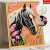 DIY Pearl Diamond Art Painting Kits for Adult and Beginners, Elegant Horse Sparkling Painting Craft Home Wall Decor Handmade Gift