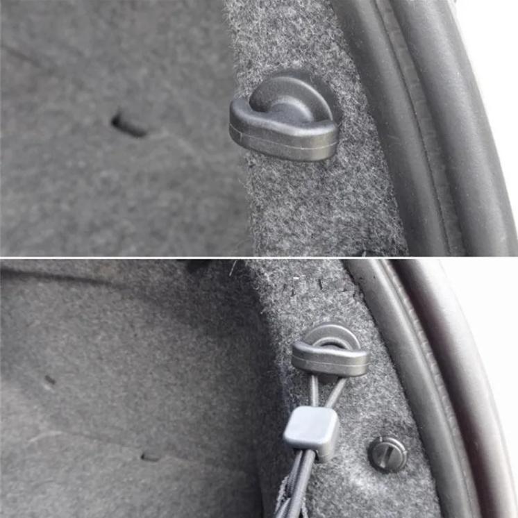 2Pcs Car Rear Trunk Net Tie Down Hook Ring Loop Hanging Auto Fastener Clip Auto Accessories Universal For BMW Honda Toyota VW