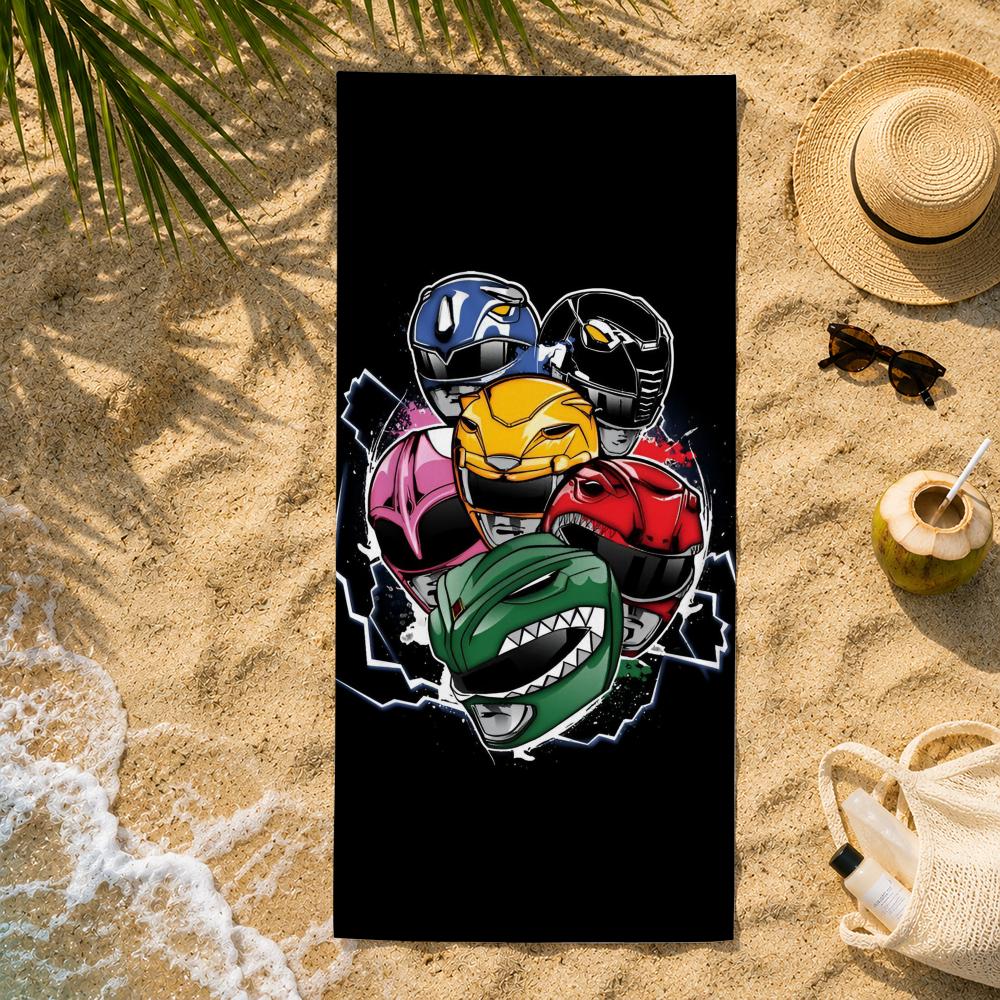 Heroic M-Mighty Morphin Power Rangers Towel Ultra-Fine Fiber Quick Drying Absorbent Towel, Beach Swimming Vacation Beach Towel