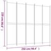 Vidaxl 5-Panel Room Divider, Anthracite, 250X220 Cm, Fabric